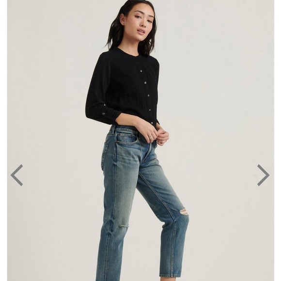 Lucky Brand Mixed Medium Button Down Blouse Black Small - Picture 2 of 13